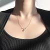 Smile Star Zircon Necklace Women's Light Luxury Premium Sense Simple ins Wind Sweet Versatile Exquisite Clavicle Chain