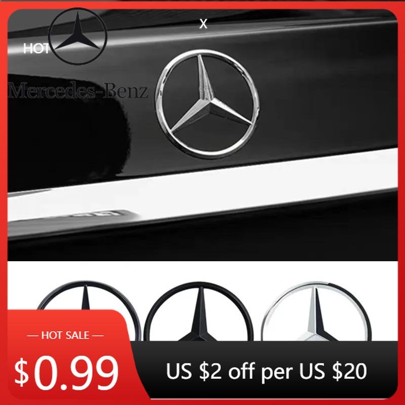 Hot Car Sticker 9cm ABS Car Rear Decal Trunk Emblem Sticker For Mercedes Benz S320 W164 W203 W204 W168 C180 E320 A200 CLA CLK CL