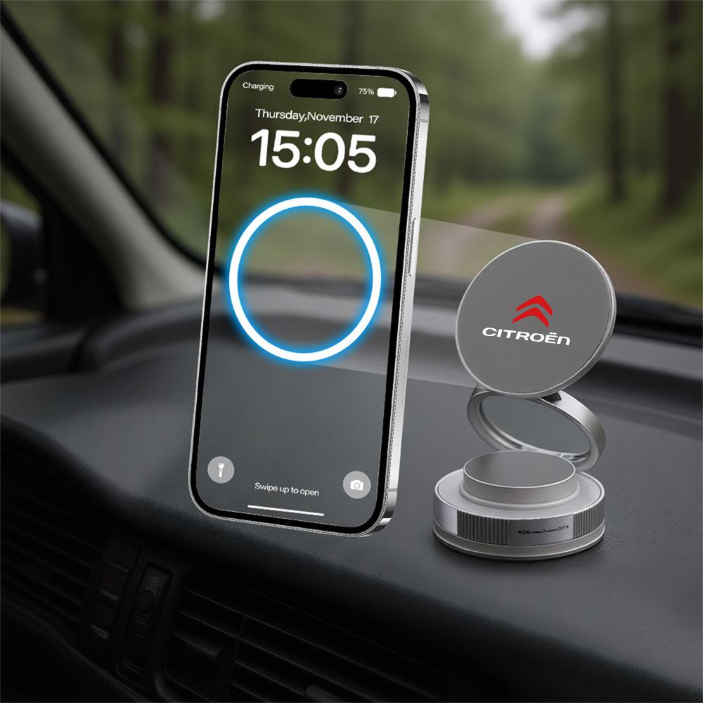 JYRN8 360° Rotating Car Magnetic Phone Holder Adjustable Phone Holder For Car Dashboard For Citroen Picasso Berlingo C3 C4 C5 hub cap