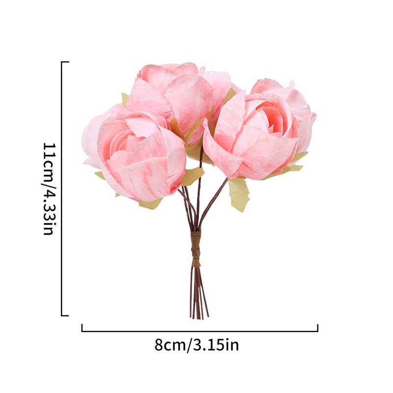 1/3/5Pcs Rose Artificial Flowers 11cm Silk Fake Flowers Bouquet for Wedding Home Decoration DIY Christmas Wreath Gifts Accessory