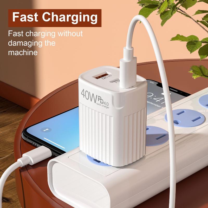 40W PD Type C Fast Charging Charger Quick Charge 3.0 Mobile Phone Power Wall Adapter EU US Plug For Huawei