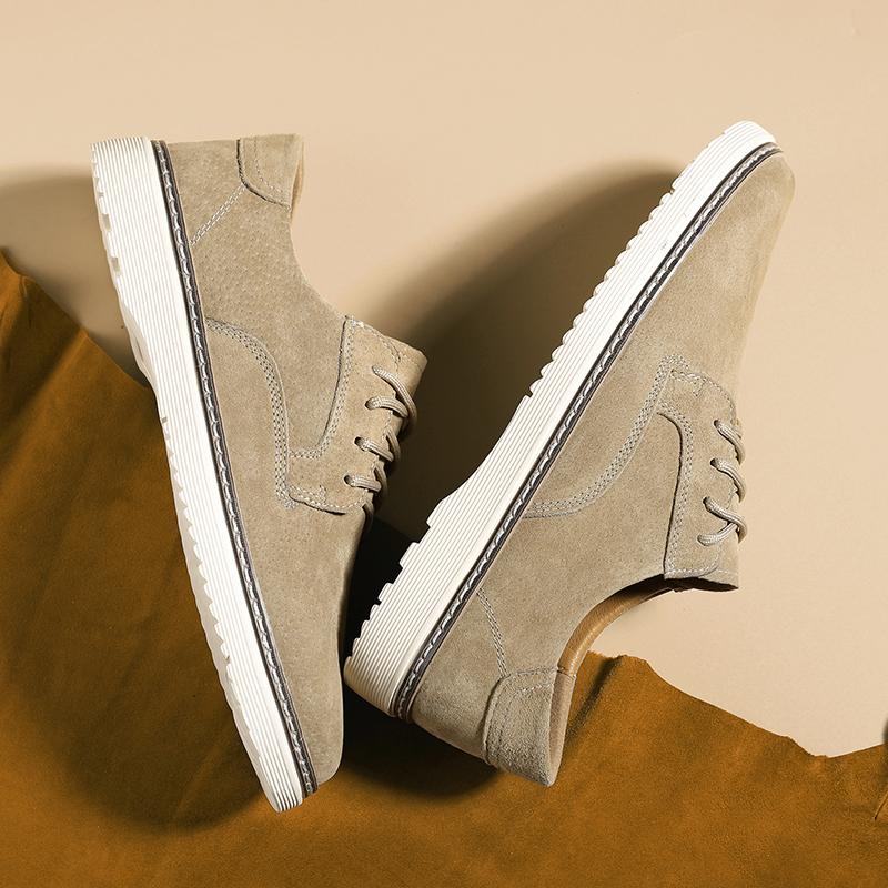 New Casual Men Shoes Design Handmade Sneakers Man Board Shoes Men Casual Wear-resistant Breathable Round Head  Board Shoes