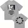 Drehkreuz Doppelter Regenbogen T-Shirt 2025 Album Nie Zufrieden Herren Reines Baumwoll-T-Shirt Harajuku Hochwertig Retro Lässiges T-Shirt