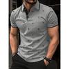 Men's Flamingo Print Short-Sleeve Polo Shirt with Stylish and Unique Design for Street Fashion