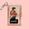 TransparentCard Holder PVC Folding Short Wallet Ins Korean Fashion Women Girl Glitter Business Cards with Lany
