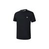 Fila Athletics Running Fitness Solid Color Crew Neck Knit Short Sleeve Raglan T-Shirt Men Tops Deep-Black A11M232101F-BK