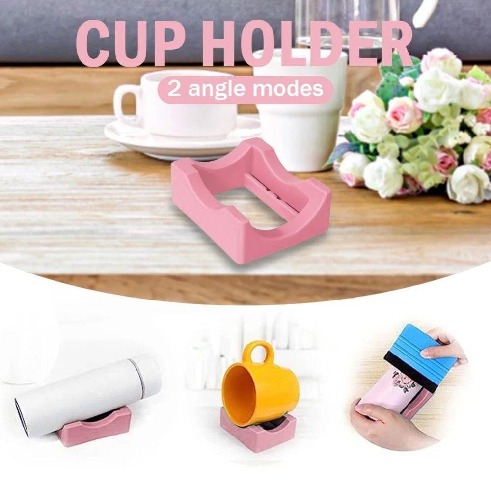 Functional Silicone Cup Cradle Small Built-in Slot Tumbler Holder Non-Slip Cup Holder Cup