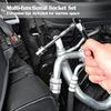 53Pcs Socket Ratchet Wrench Set with Bit Socket Set, Reversible Ratchet, Mechanics Tool Set for Automotive Repair