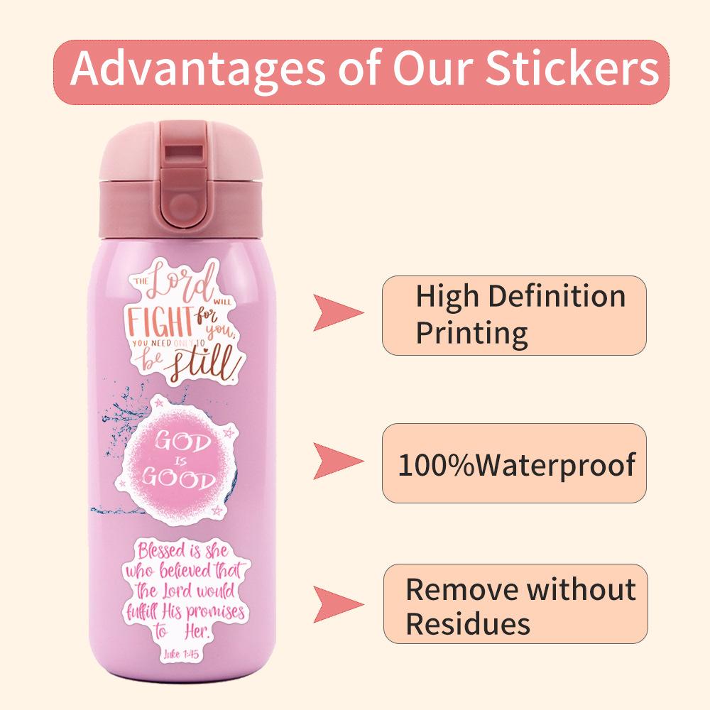 110 Pink Bible Pink Inspirational Classical Chinese Graffiti Stickers Scooter Laptop Stickers