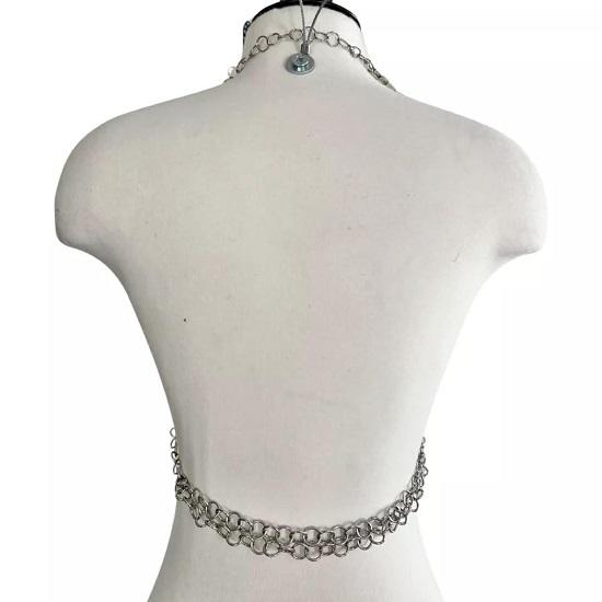 Milad Chainmail Bra for Women Lightweight Chainmail Bralette Scalemail Festival Top Handmade Chain Maille Bikini Top