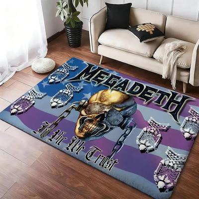 Rock Music Floor Mat Soft Thickened Absorbent Non-Slip Bedroom Living Room Door Mat Home Decor Flannel Rugs