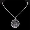 Siegel der Sieben Erzengel Medaille Edelstahl Glas Halskette Siegel Salomons Talisman Halskette Schutz Schmuck Halsband Mann