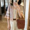 ZANZEA Womens Casual Open Front Loose Half Sleeve Bohemian Print Cardigan Cover Up Blouse