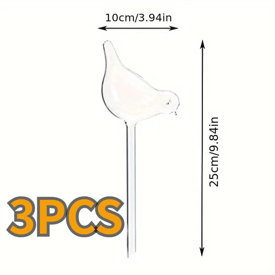 5 pcs Fake Glass Mini Automatic Watering Flower Pot Bird Self-Watering Device Travel Drip Irrigation System