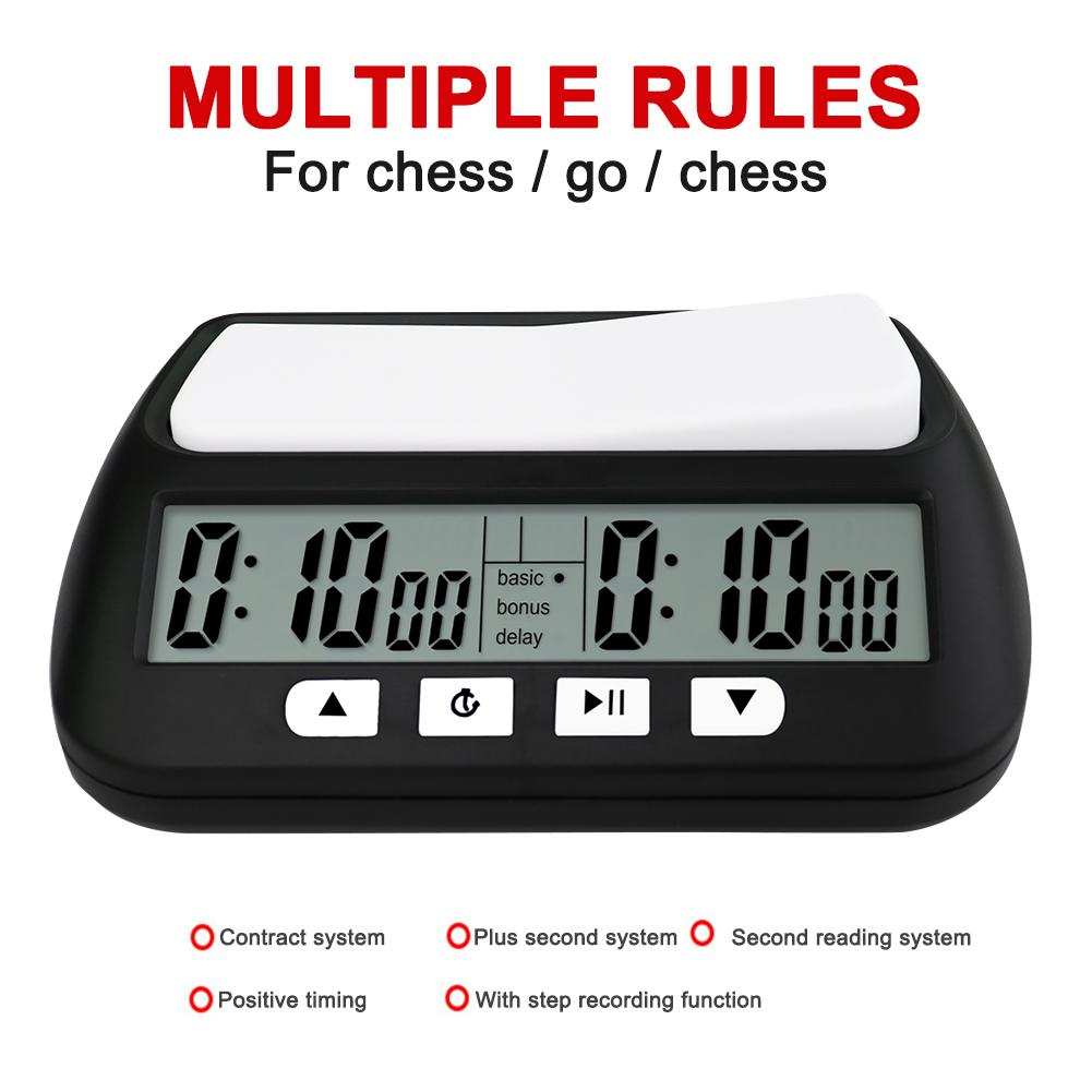 Professional Board Game Stopwatch Count Up Down Digital Watch Portable Chess Clock Timer Table Games for International Chess