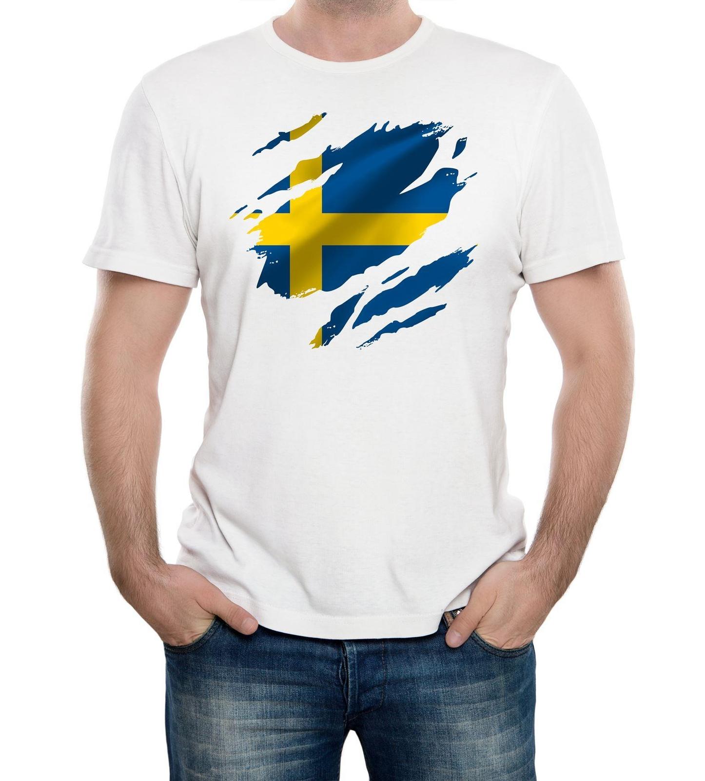 Torn Sweden Flag Men s T-Shirt Mens Womens Tees Top Swedish Stockholm Country national football S