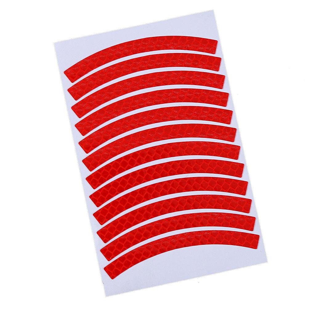 20-Inch Reflective Bike Stickers: Night Warning Wheel Hub Protection Strips for Mountain and Road Bikes