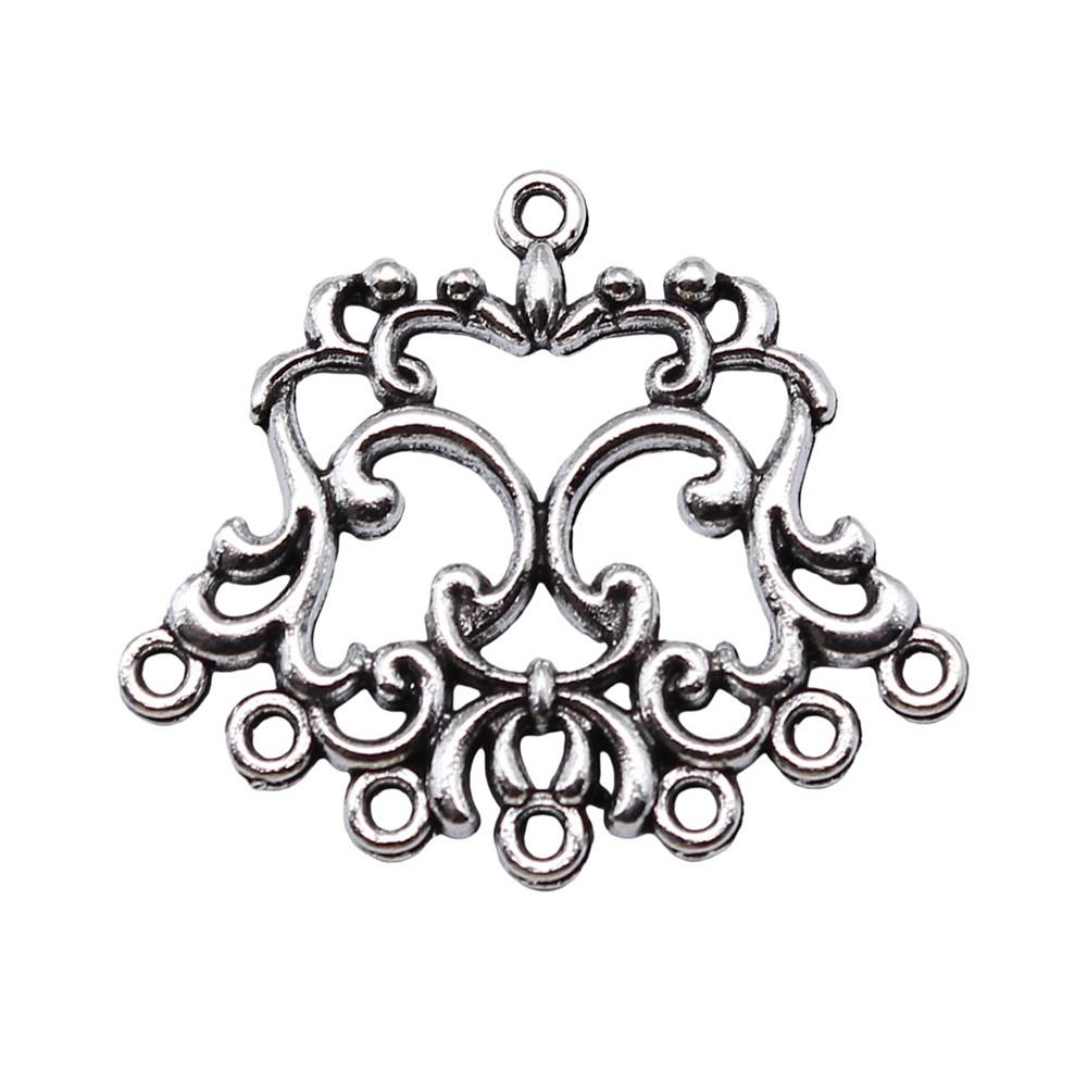 Chinese Pavilion Charm Connectors Character Animal Ethnic Style Findings For DIY Jewelry