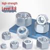 WMN M10 Galvanized Hex Nuts, Aluminum Alloy