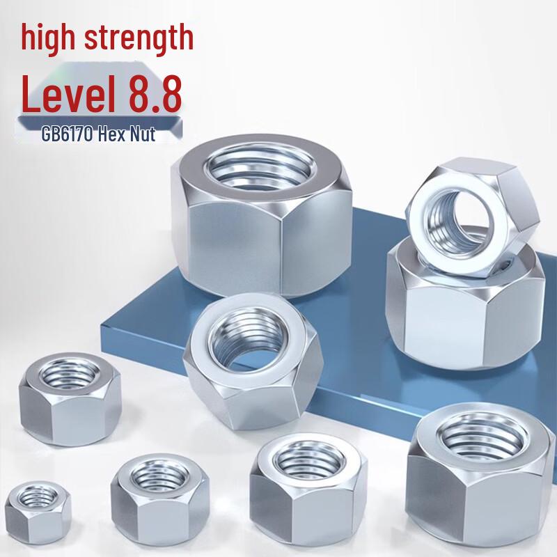 WMN M10 Galvanized Hex Nuts, Aluminum Alloy