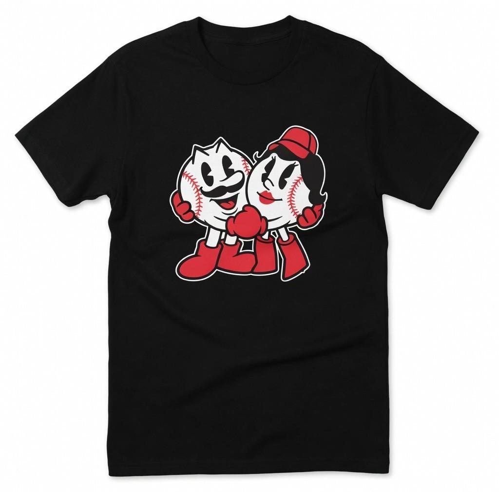 Mr Redlegs Rosie Red Vintage Cartoon Cincinnati Baseball Memorial Tribute Shirt M