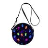 Cute Dog Print Round Shoulder Bag Casual Messenger Bag for Woman Best Gifts 2D Flat Casual Daily Crossbody Bag