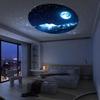 Mini Lámpara Proyector Tierra Luna Luz de Proyección de Estrellas Proyector de Planetas Atmósfera de Fondo Luz Nocturna LED para Decoración de Pared de Dormitorio