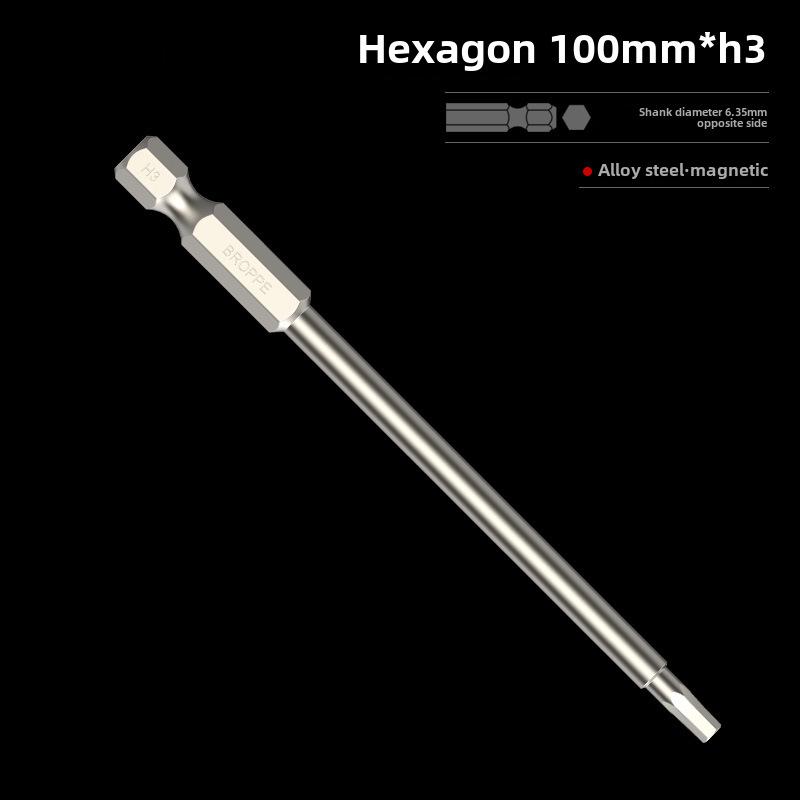 BROPPE Magnetic Hexagonal Extended Screwdriver Head for Electric Drills