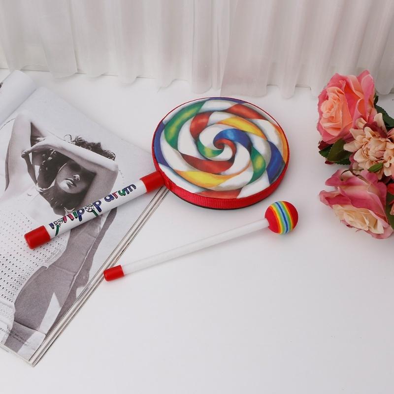 Lollipop Drum Baby Kids Palička hudební rytmické nástroje pro rané vzdělávání hračka