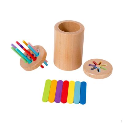 Kinder Farbsortierbecher Pädagogisches Babyspielzeug Koordination Interaktive Montessori-Stäbe