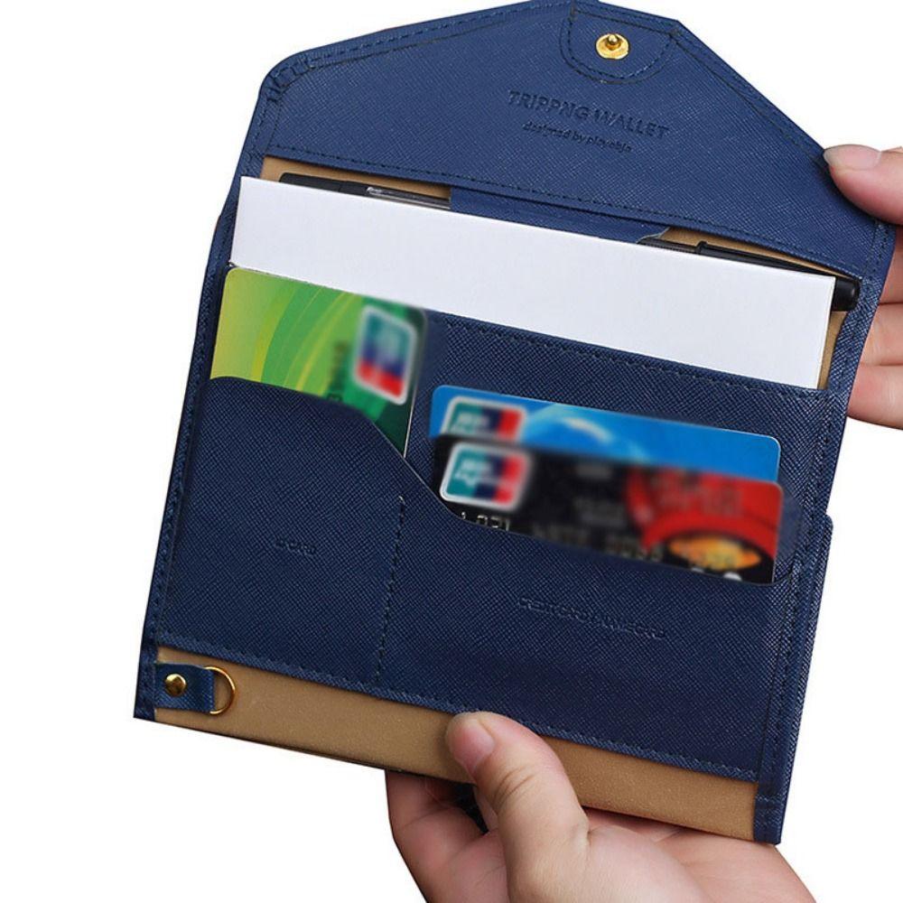 

Portable Passport Wallet Large Capacity RFID Blocking Wallet Fashion Leather Passport Holder Men червоний