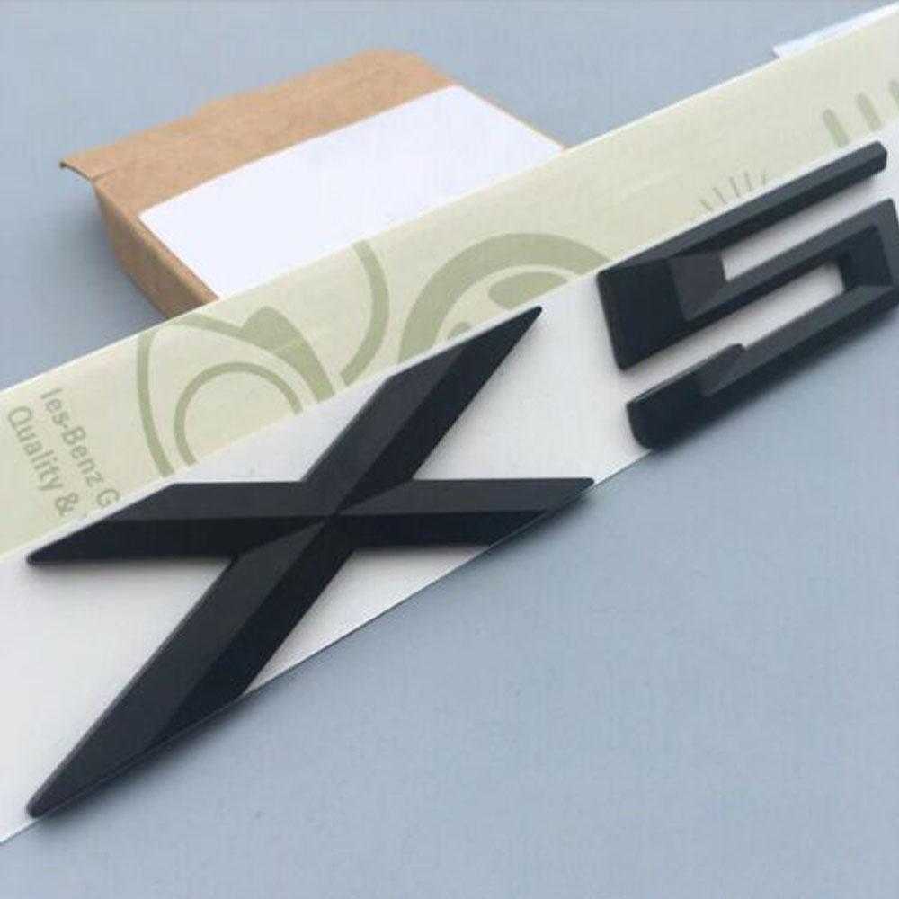 

X5 черный ABS Автомобильная эмблема Задний значок Наклейка Аксессуары подходят для BMW X 5 буква багажника Эмблема Задний значок наклейка наклейка