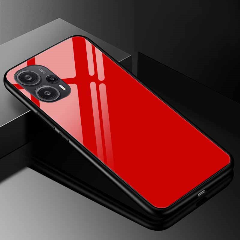 Tempered Glass Phone Case For Xiaomi Poco F5 5G F5Pro Cover Poco F5 Pro Redmi Note 12S 12C 12 4G Luxury Hard Back Bumper PocoF5