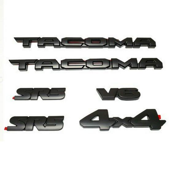Toyota Tacoma 3D Emblem Cover Set for V6 4x4 SR5 Pickup Truck