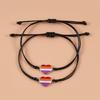 2x Minimalist Bracelet Rainbow Color Charm Wax Rope Bracelet Friendship Jewelry