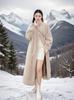 Europe, America, autumn and winter senior sense thickened long imitation mink fur coat women's coat plus cotton fur coat