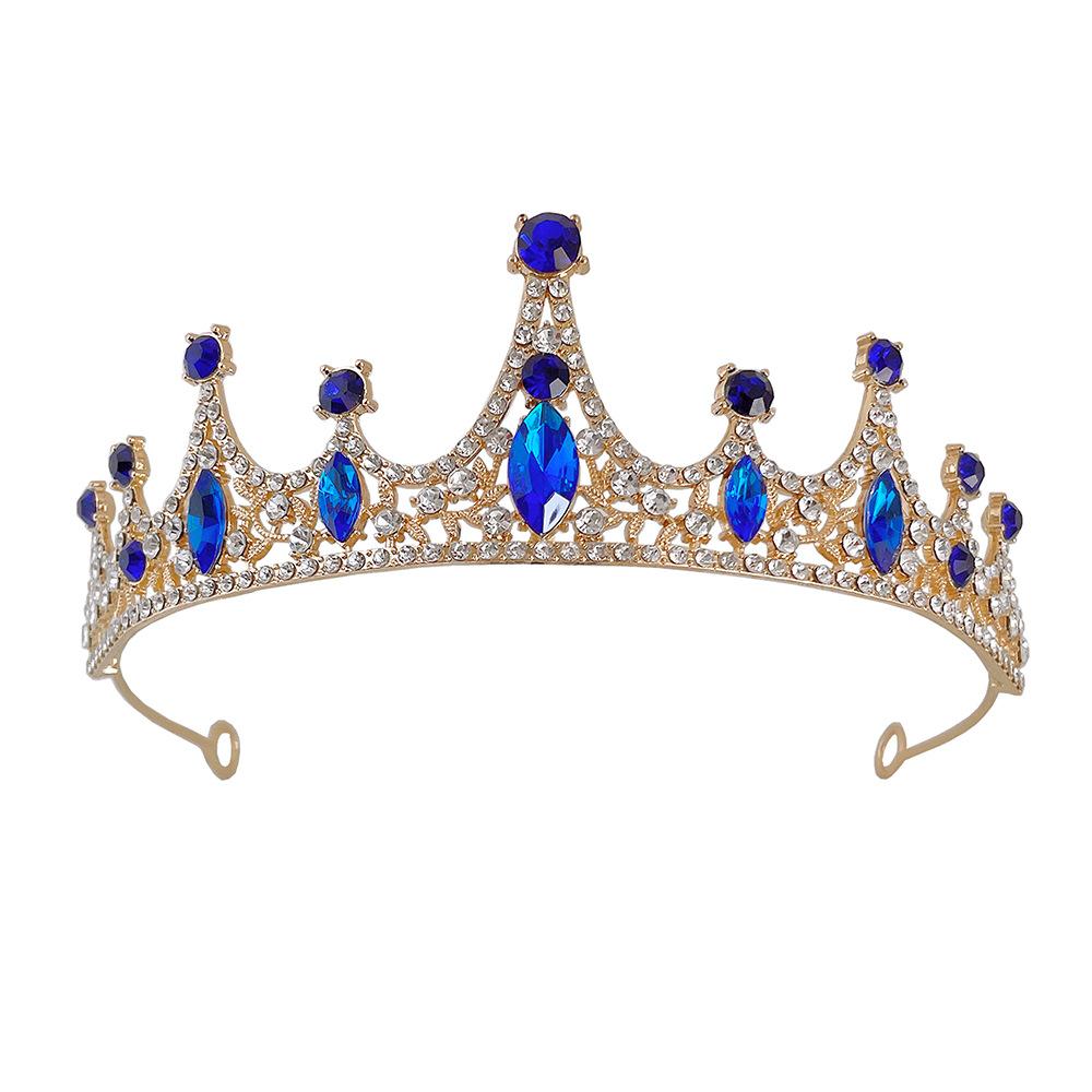 Super Sparkling Bridal Headwear, Necklace, Earrings, Crown, Three-piece Set with Rhinestones and Wedding Dress, Wedding Accessories, Hair Accessories