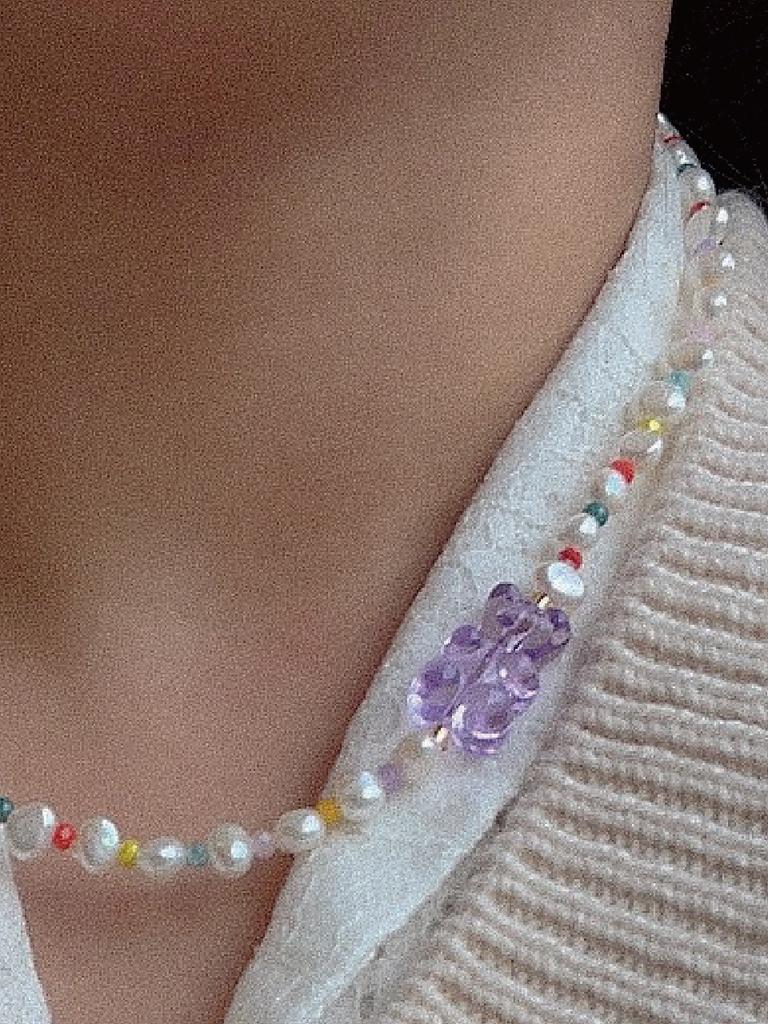 Rita Monica Bear Beads Pearl Necklace