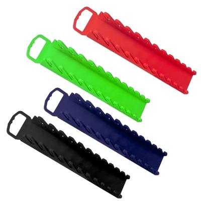 Lightweight Multi Purpose Ergonomic Magnetic Tool Rack 12 Slot Plastic Wrench Organizer Garage Workshop Storage System