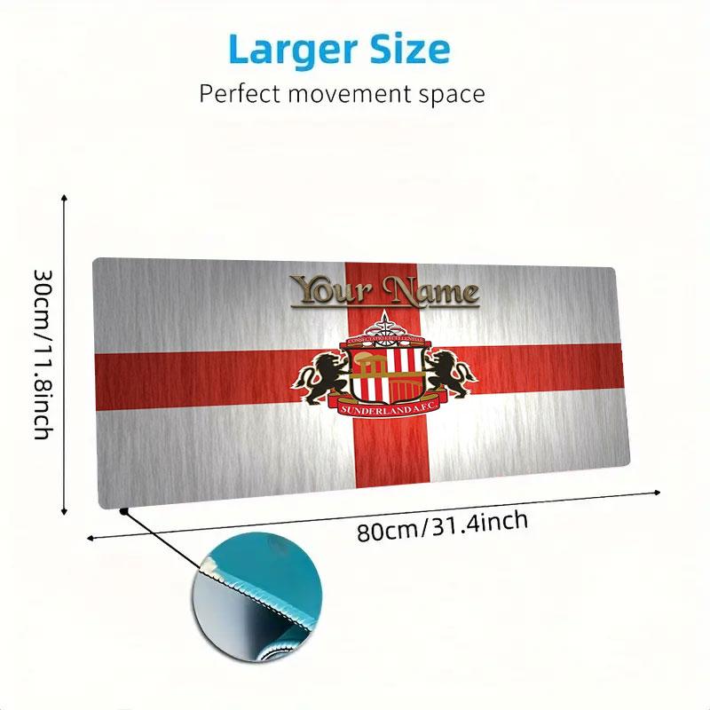 Sunderland A.F Custom Name Large Size Mouse Pad Large Gaming Table Cushion Non-slip Laptop Tablet Big Mousepad XXL Mat Mini PC Playmat With Lock Edge