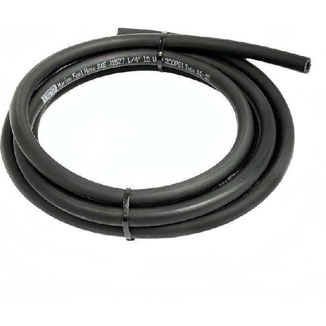 3/8'' Marine Fuel Hose Feed Line Rubber Type A1-15 / SAE J1527 Standards Fits For Ships And Marine Equipment (3/8 Inch 25Ft)