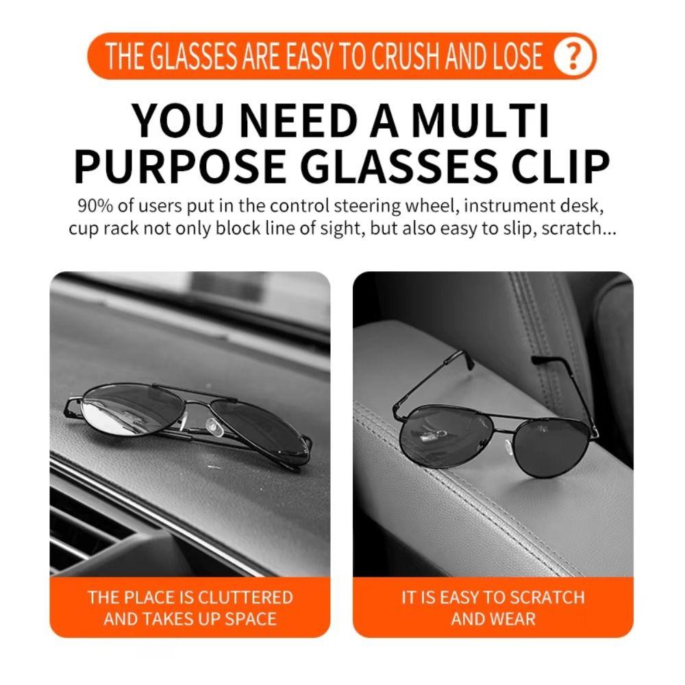 Car Interior Car Visor Sunglasses Organizer Magnetic Sunglasses Holder Car Glasses Clip  Daily
