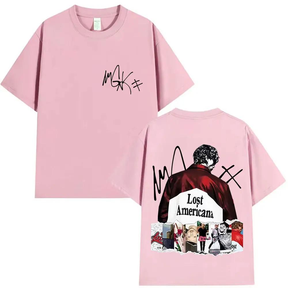 GUOYAN TOP Rapper MGK Lost Americana Tour Album 2025 Merchandise T-shirts Heren Dames Hip Hop Pop Muziek T-shirts hoge kwaliteit Korte Mouwen Casual S