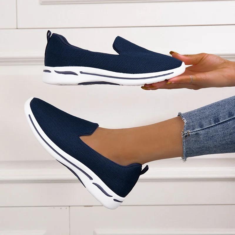 Ladies Loafer Tennis Female Orthopedic Sneakers Vulcanized Shoes for Women Mesh Breathable Platform Slip-On Zapatillas De Mujer
