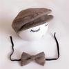 Newborn Photo Props Baby Boys Beret Hat + Bow Tie Set Newborn Newborn Photography Props Gentleman Cap Photo Outfit