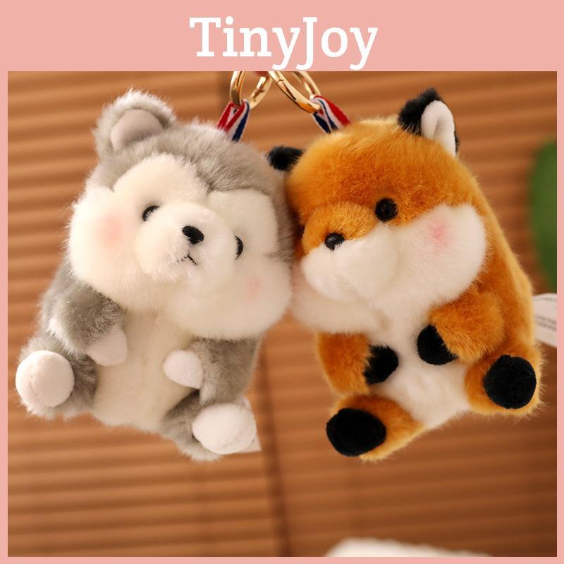 Fluffy And Cute Plush Animal Character Keychain Ideal For Bag Charm And Gift