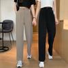 Women's High Waist Straight Leg Pants Loose Suit Trousers Spring Summer Thin Drape Mild Stretch Elegant Commuter Pocket Long Dress Pants