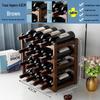 Simple Red Wine Rack Solid Wood Display Stand for Home or Bar Counter