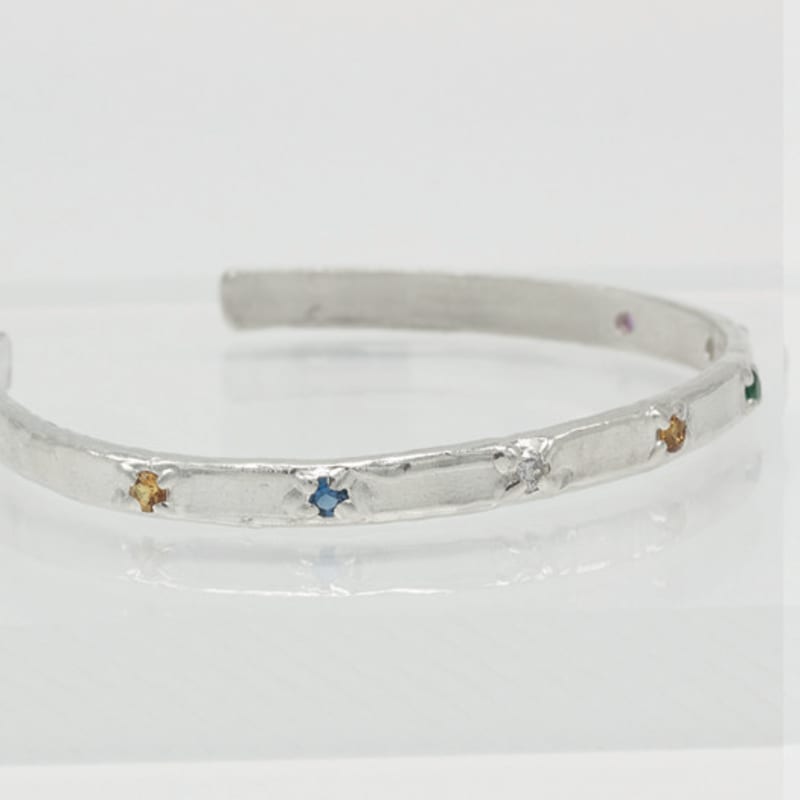 studio curve Stone bangle bracelet