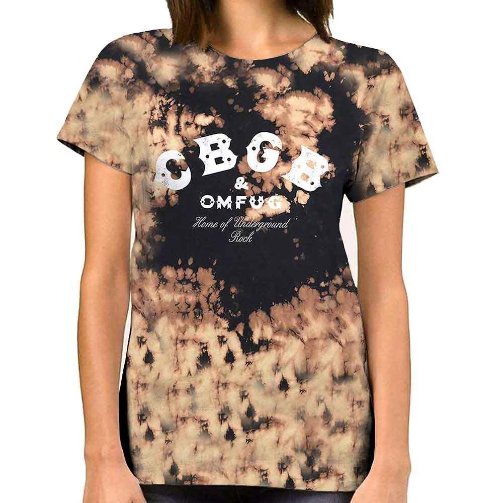CBGB Classic Logo T-Shirt Brown, Black New M